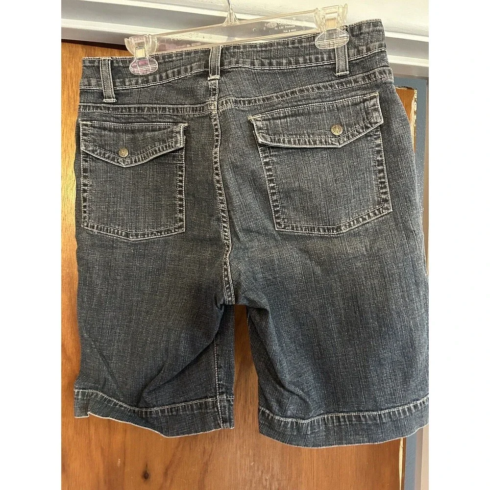 Vintage 90s Lee Riders High Rise Denim Jean Shorts Blue 30 12m 12 Instant Slim - Picture 3 of 3